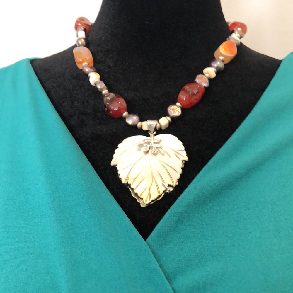 Maple leaf handmade necklace
